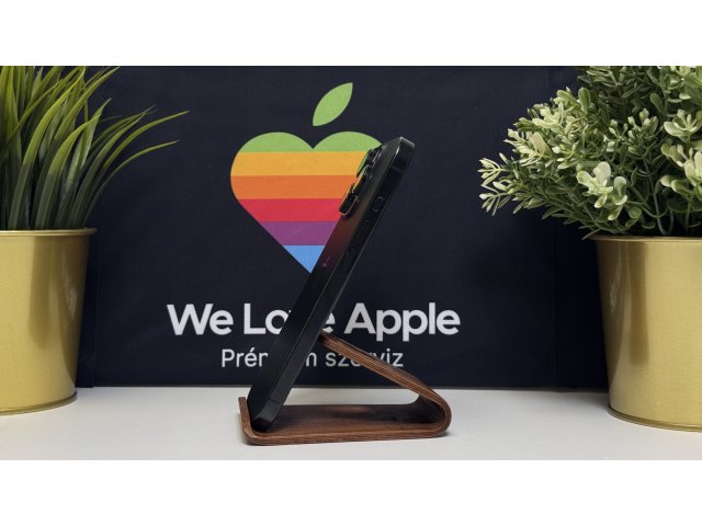 iPhone 16 Pro 256GB, Fekete Titán, Független, Számla, 2 Év Garancia, 87%