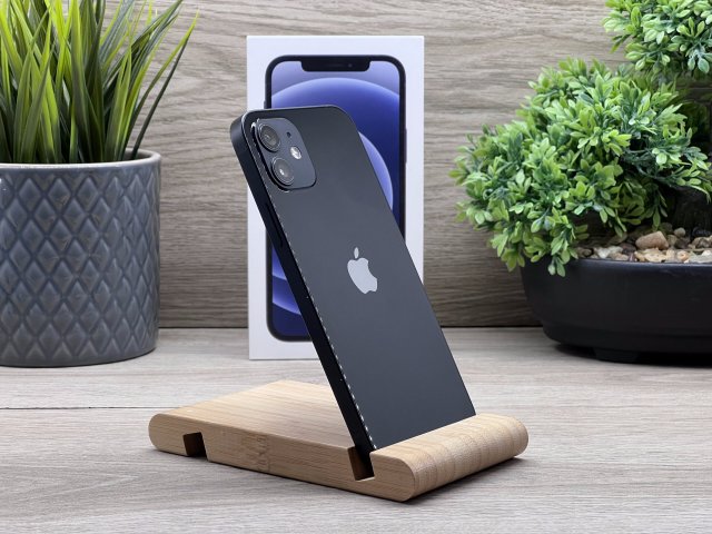 iPhone 12 Black 64GB 2 ÉV Garanciával Számlával Aksi 100%