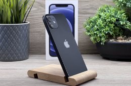 iPhone 12 Black 64GB 2 ÉV Garanciával Számlával Aksi 100%
