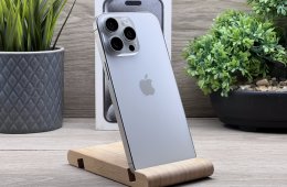 Hibátlan iPhone 15 Pro Max White Titanium 512GB 2 ÉV Garanciával Számlával Aksi 100%