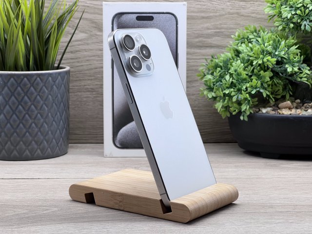 Hibátlan iPhone 15 Pro Max White Titanium 512GB 2 ÉV Garanciával Számlával Aksi 100%