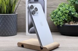 Hibátlan iPhone 15 Pro Max White Titanium 512GB 2 ÉV Garanciával Számlával Aksi 100%