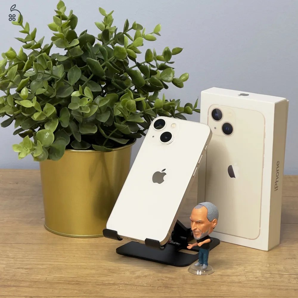 MacSzerez.com / iPhone 13 / 128GB / Csillagfény / Kártyafüggetlen / Új akku! / Garancia! 