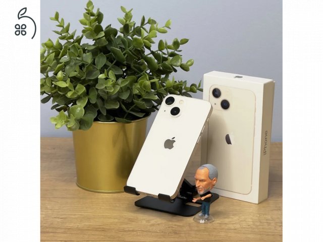 MacSzerez.com / iPhone 13 / 128GB / Csillagfény / Kártyafüggetlen / Új akku! / Garancia! 