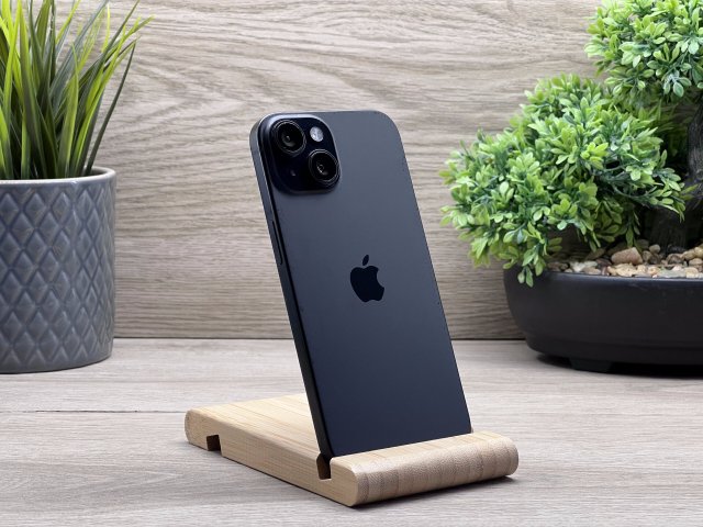 iPhone 15 Black 128GB 2 ÉV Garanciával Számlával