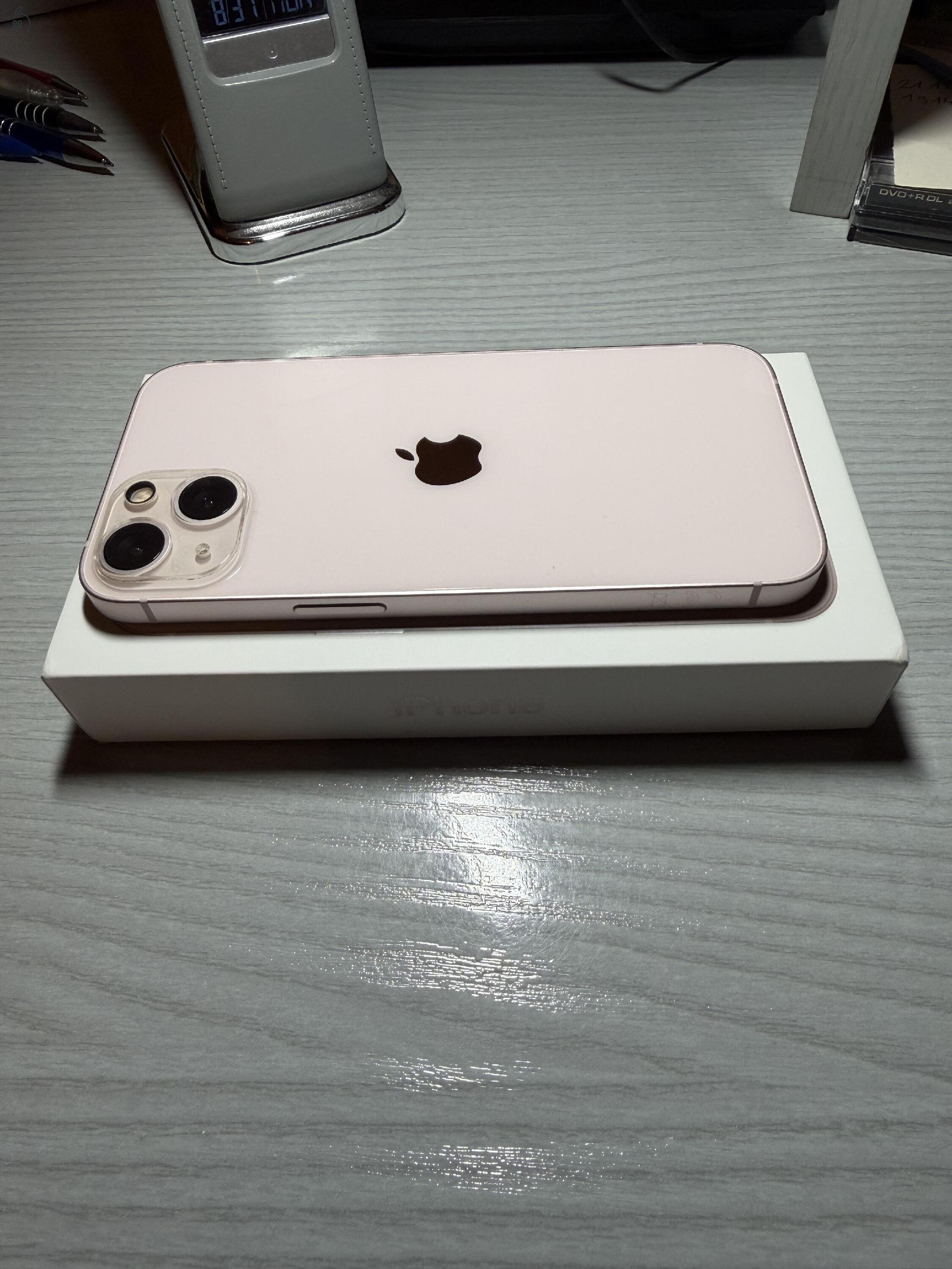 Eladó karcmentes iPhone 13, pink, 128GB