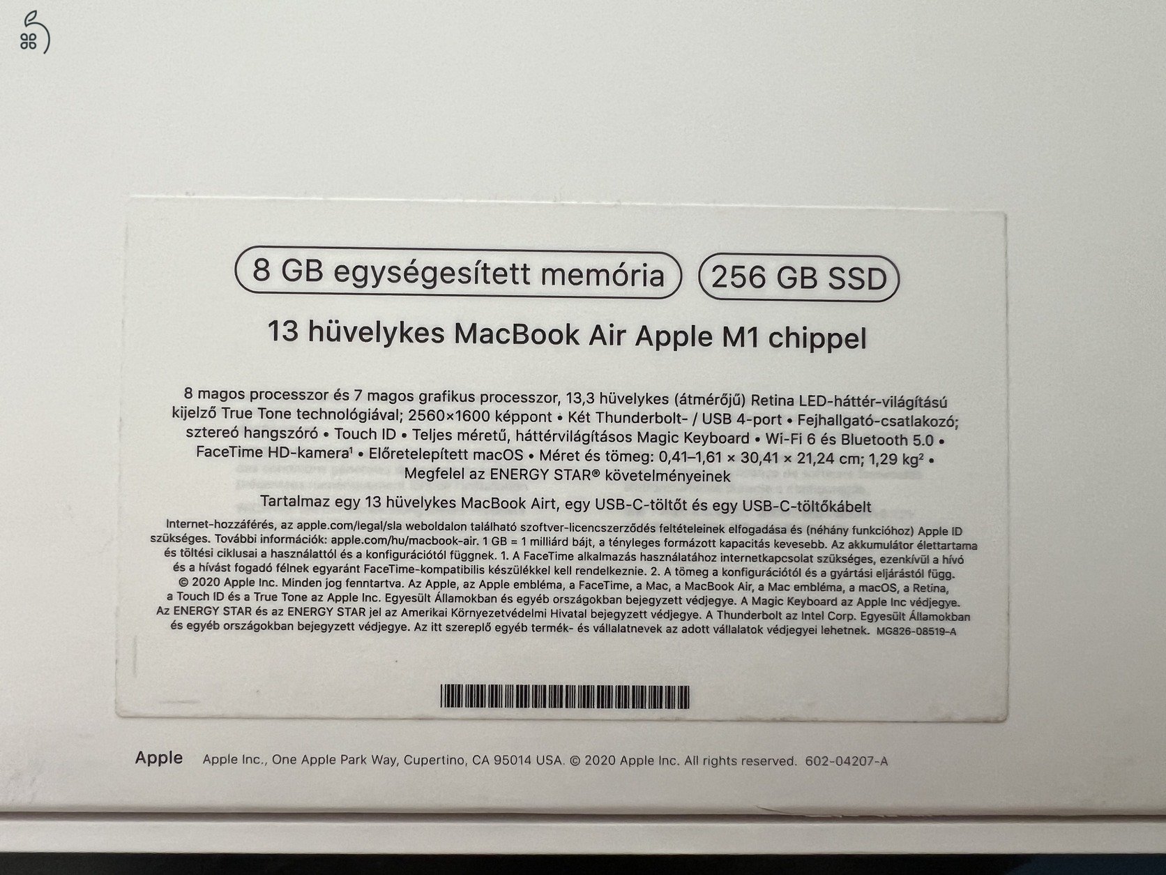 Hibátlan MacBook Air M1 13,3