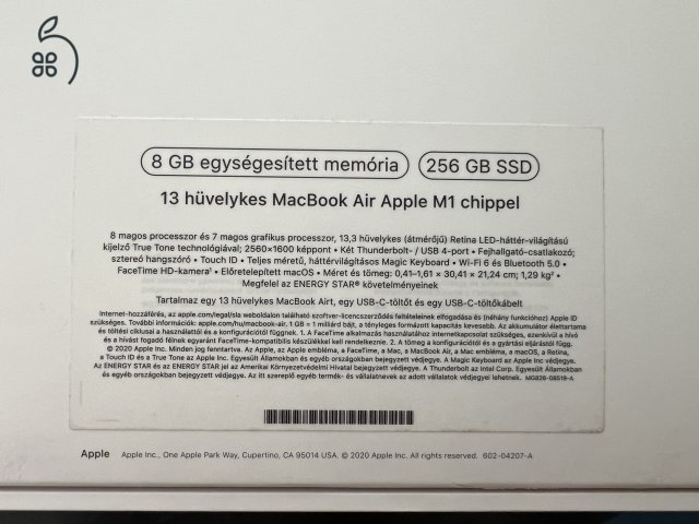 Hibátlan MacBook Air M1 13,3