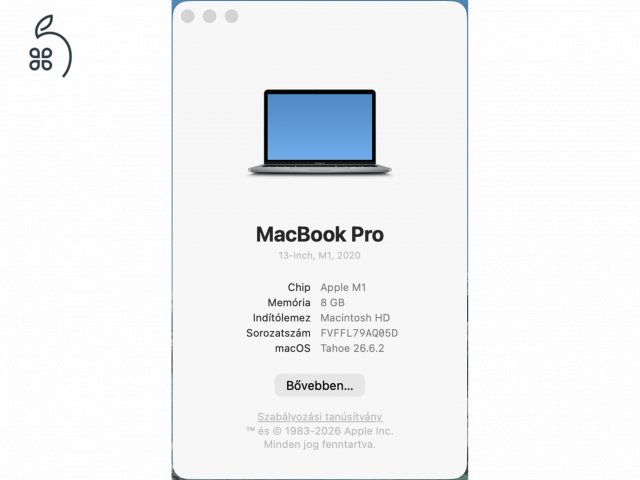 MacBook Pro M1 2020 8/256GB 91% akku