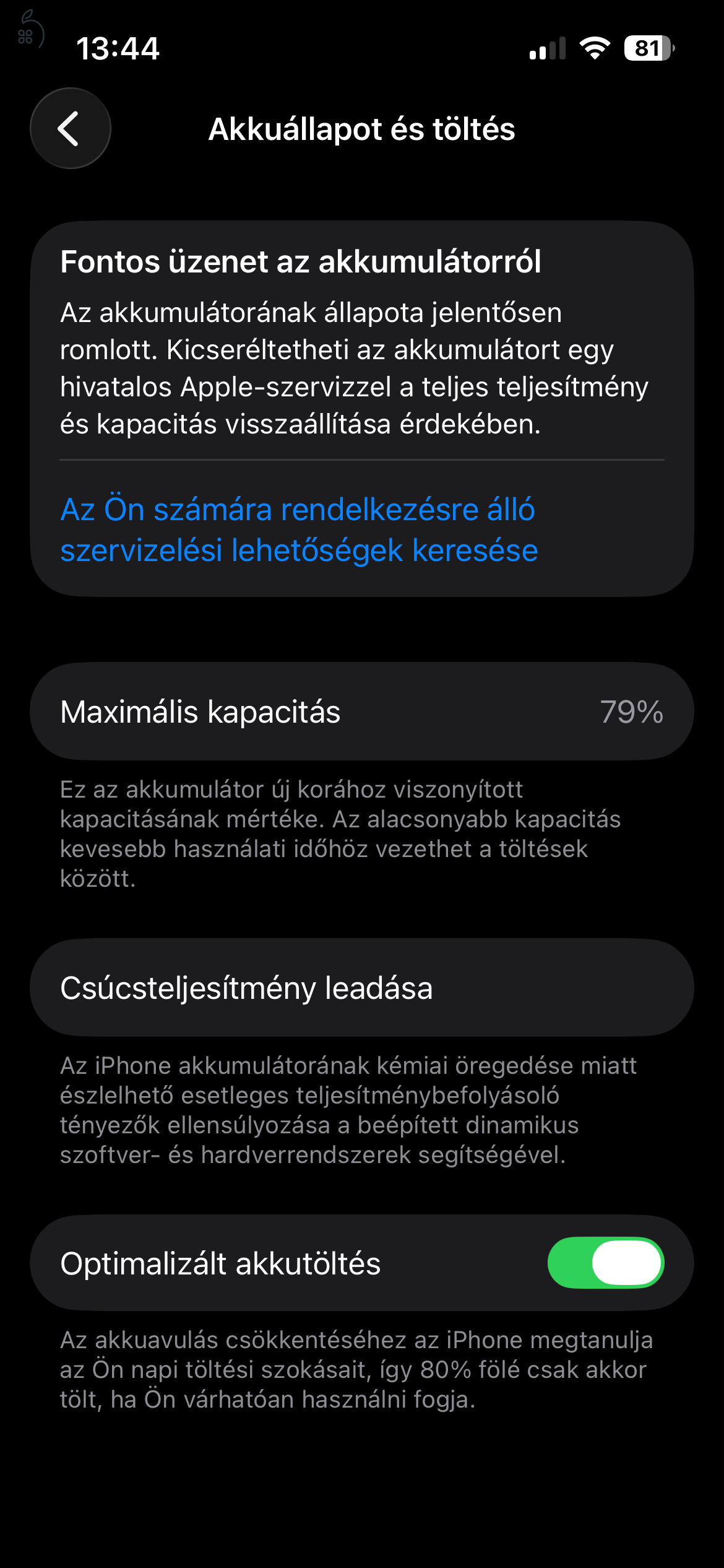 Eladó Iphone 13 pro 128GB Graphite