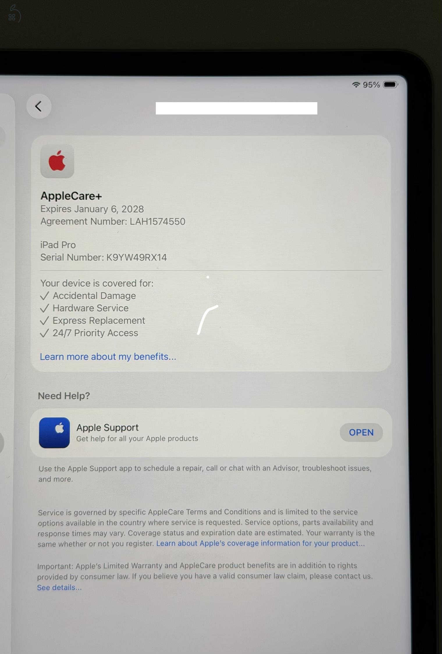 iPad Pro 12.9” M2, AppleCare+, Magic Keyboard