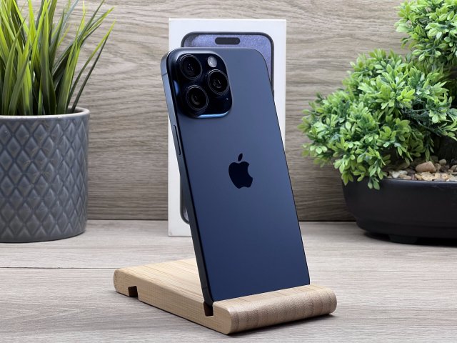 iPhone 15 Pro Max Blue Titanium 256GB 2 ÉV Garanciával Számlával Aksi 100%