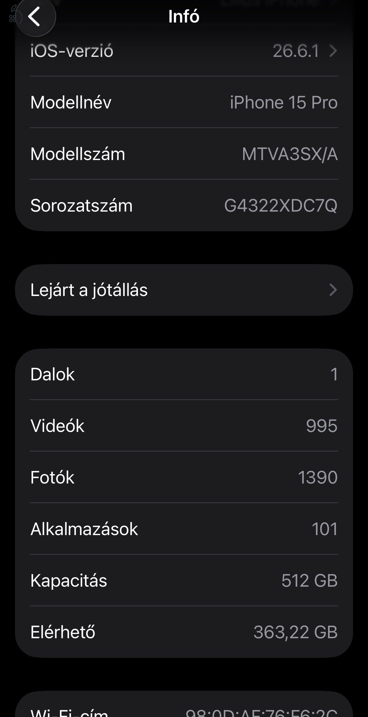iPhone 15 Pro 512GB Blue Titanium – Független, gyönyörű állapot, 86% akku