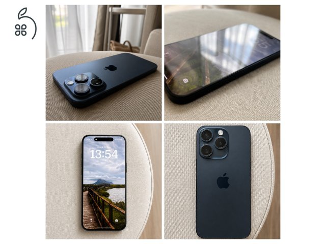 iPhone 15 Pro 512GB Blue Titanium – Független, gyönyörű állapot, 86% akku