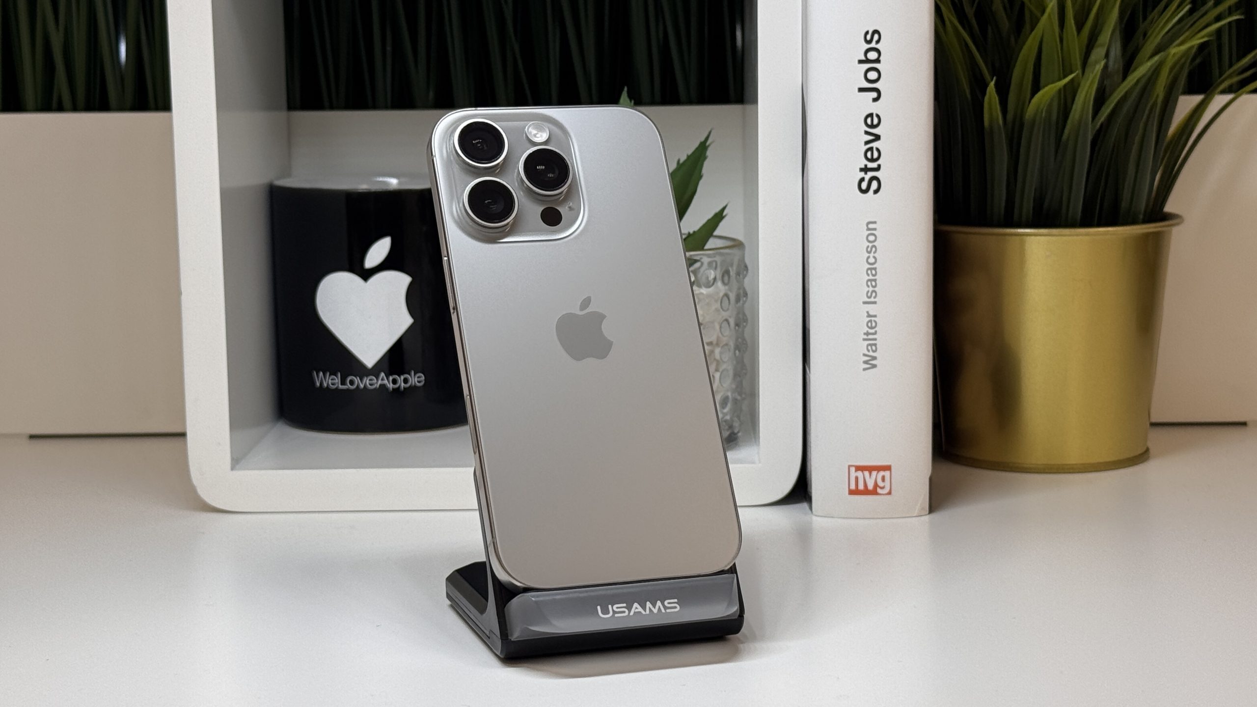 iPhone 16 Pro 1TB, Natúr Titán, Független, Számla, 2 Év Garancia, 90%