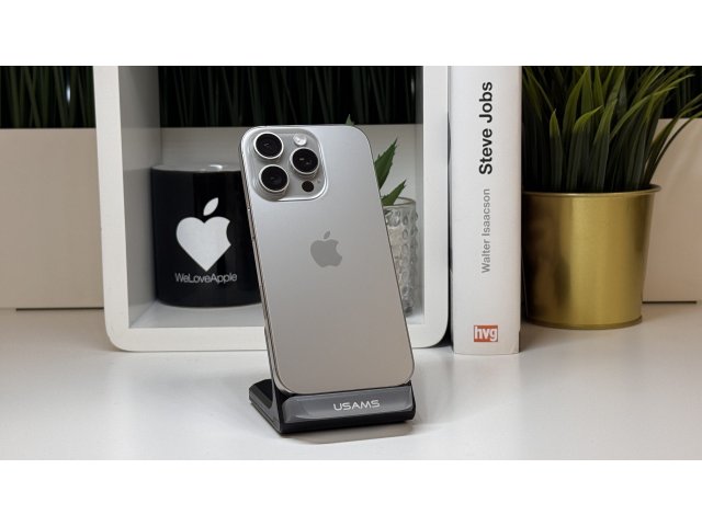 iPhone 16 Pro 1TB, Natúr Titán, Független, Számla, 2 Év Garancia, 90%