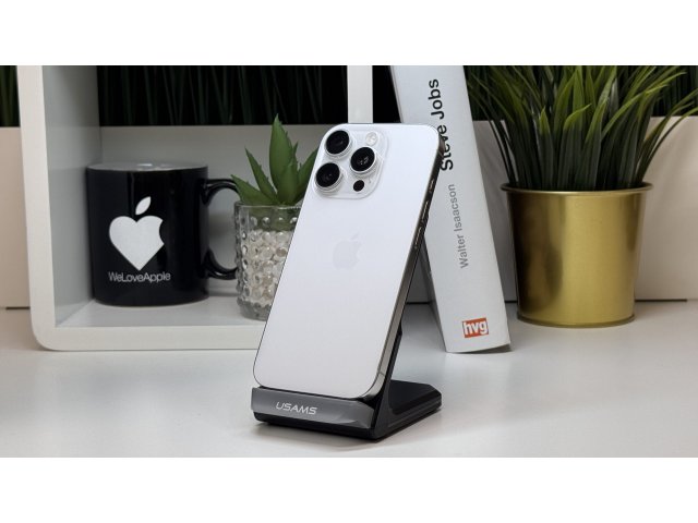 iPhone 16 Pro 512GB, Fehér Titán, Független, Számla, 2 Év Garancia, 94%
