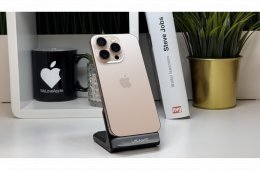 iPhone 16 Pro 512GB, Sivatagszínű Titán, Független, Számla, 2 Év Garancia, 92%