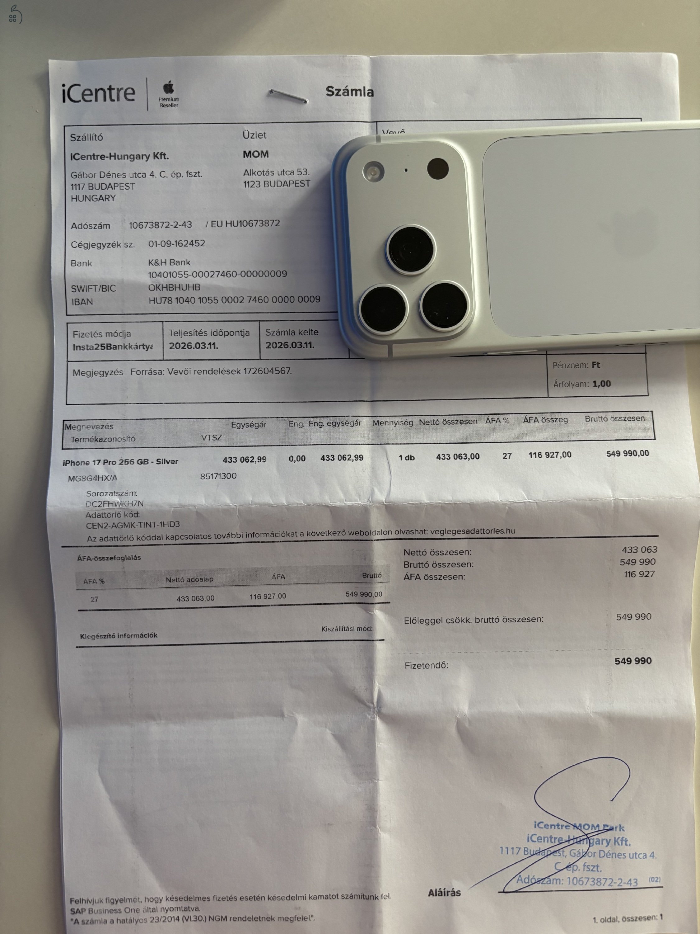 iPhone 17 Pro 256gb