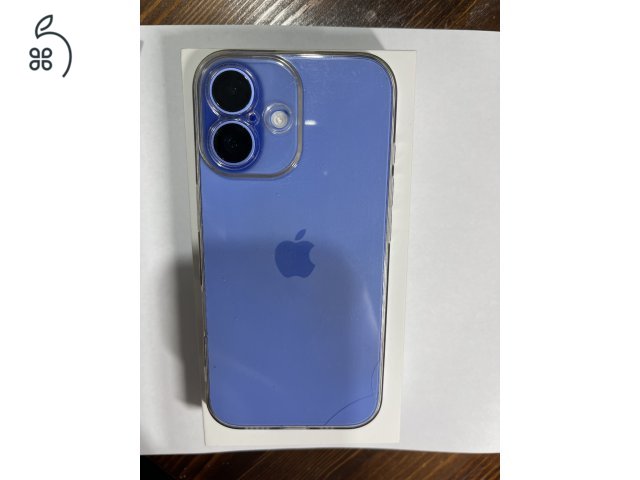 iPhone 16 Ultramarine 128 gb 99 % akku, 2027.02. Apple garancia