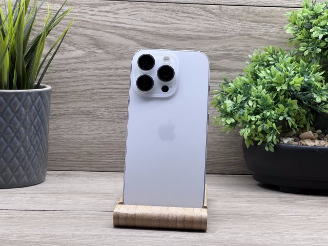 Hibátlan iPhone 16 pro White Titanium 128GB 2 ÉV Garanciával 91%