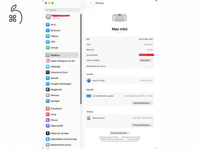 Mac Mini M4 10CPU, 10GPU, 24GB mem, 2TB SSD
