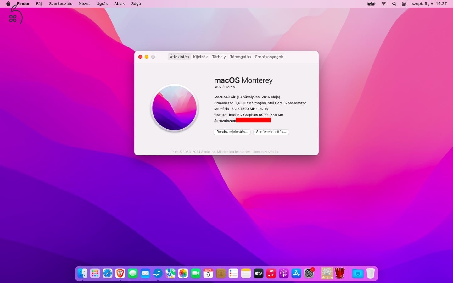 MacBook Air 2015-128GB/8GB újszerű