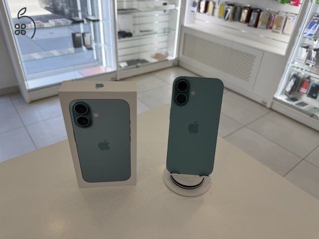 iPhone 16 128GB Zöld Független 1 hónap gar./Akku 95%/p5014