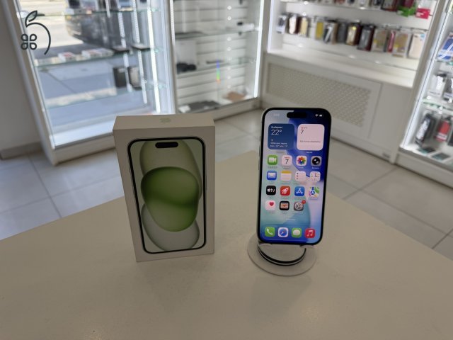 iPhone 15 128GB Független Újszerű/1 hónap gar./Akku 86%/p5015