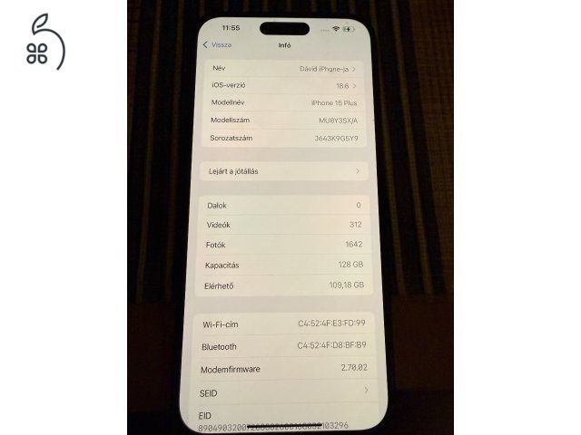 Használt Iphone 15 plus