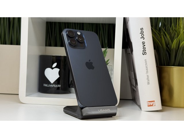 iPhone 15 Pro Max 256GB, Fekete Titán, Független, Számla, 2 Év Garancia, 100%