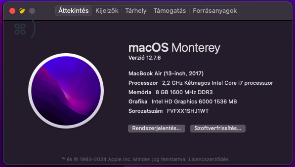 MacBook Air 2017 eladó