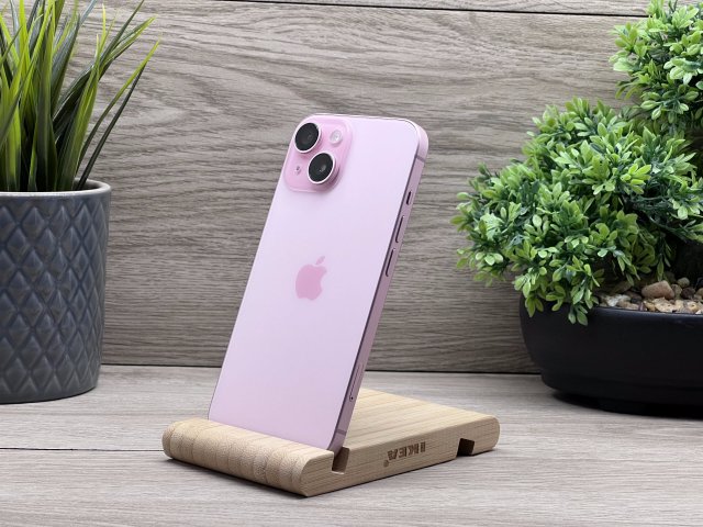 Hibátlan iPhone 15 Pink 256GB 2 ÉV Garanciával 91%