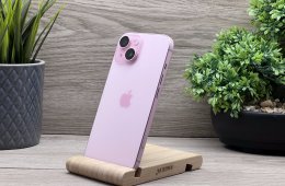 Hibátlan iPhone 15 Pink 256GB 2 ÉV Garanciával 91%