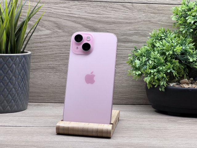 Hibátlan iPhone 15 Pink 256GB 2 ÉV Garanciával 91%