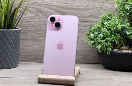 Hibátlan iPhone 15 Pink 256GB 2 ÉV Garanciával 91%