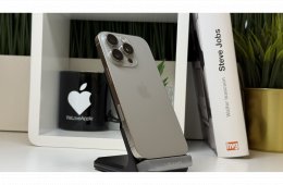 iPhone 16 Pro 256GB, Natúr Titán, Független, Számla, 2 Év Garancia, 90%