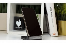 iPhone 16 Pro 256GB, Natúr Titán, Független, Számla, 2 Év Garancia, 90%