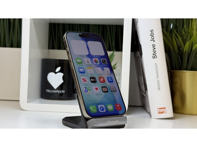 iPhone 16 Pro 256GB, Natúr Titán, Független, Számla, 2 Év Garancia, 90%