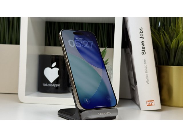 iPhone 16 Pro 256GB, Natúr Titán, Független, Számla, 2 Év Garancia, 90%