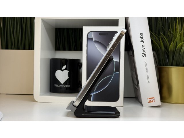 iPhone 16 Pro Max 256GB, Fehér Titán, Független, Számla, 2 Év Garancia, 92%