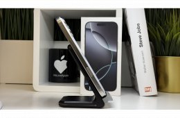 iPhone 16 Pro Max 256GB, Fehér Titán, Független, Számla, 2 Év Garancia, 92%