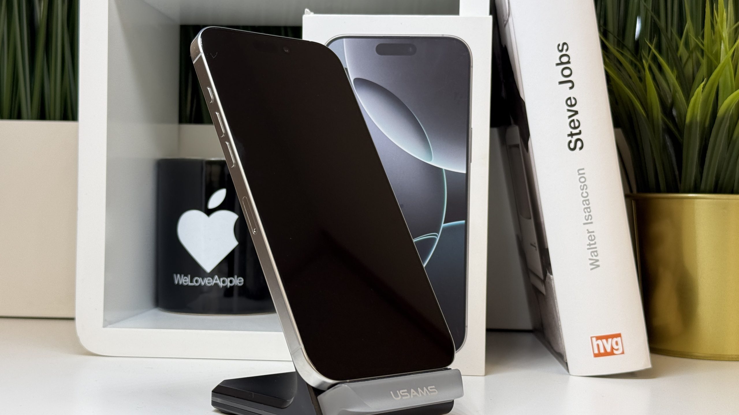 iPhone 16 Pro Max 256GB, Fehér Titán, Független, Számla, 2 Év Garancia, 100%
