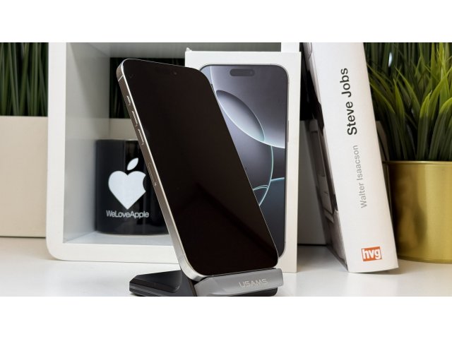 iPhone 16 Pro Max 256GB, Fehér Titán, Független, Számla, 2 Év Garancia, 100%