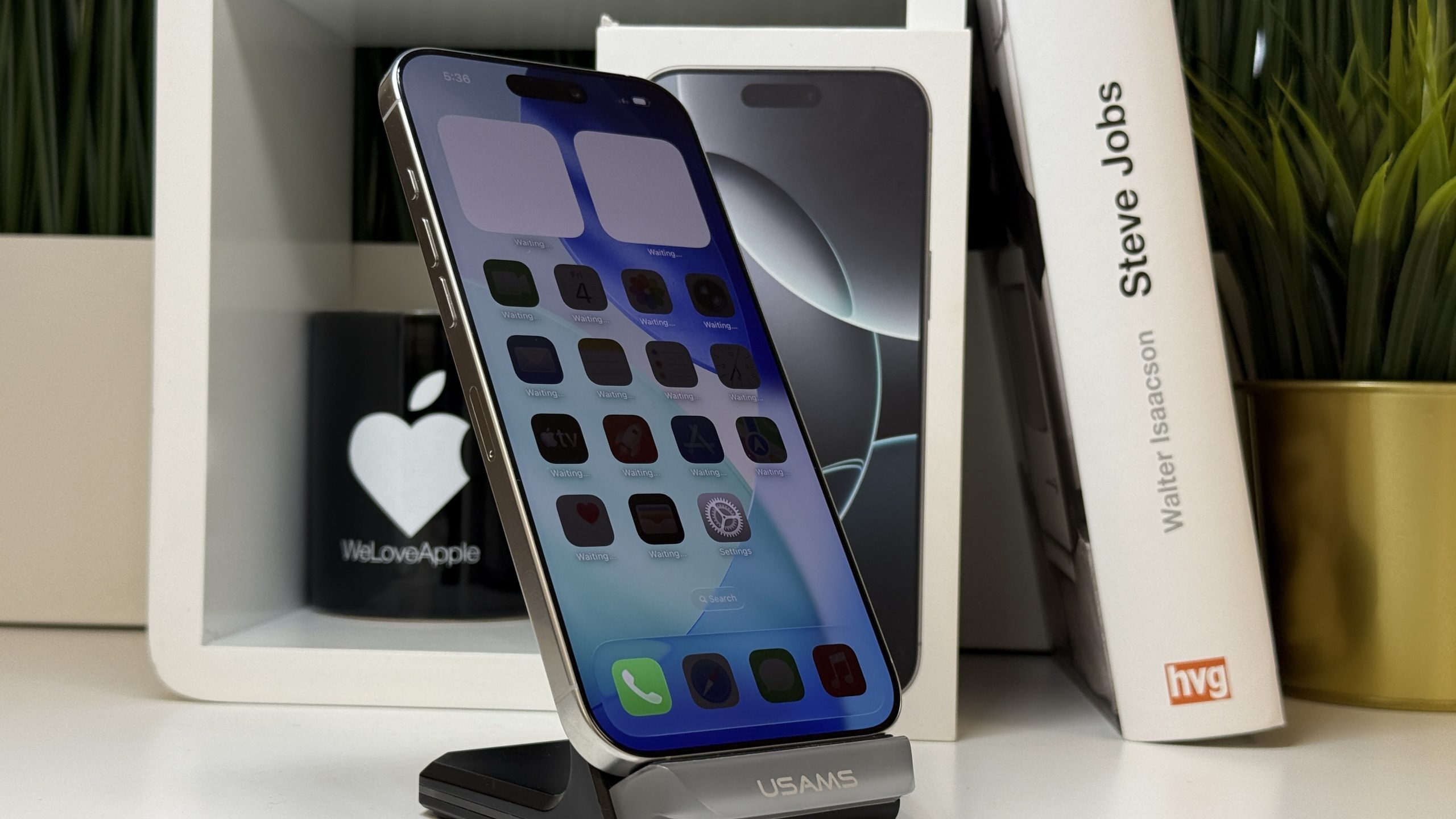 iPhone 16 Pro Max 256GB, Fehér Titán, Független, Számla, 2 Év Garancia, 100%