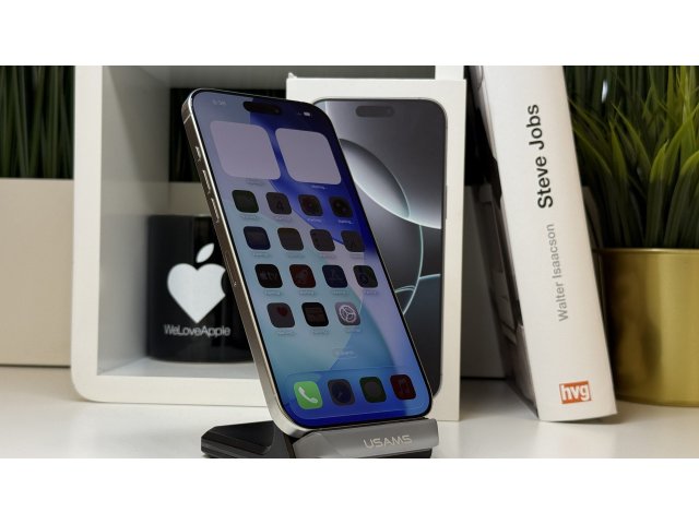 iPhone 16 Pro Max 256GB, Fehér Titán, Független, Számla, 2 Év Garancia, 100%