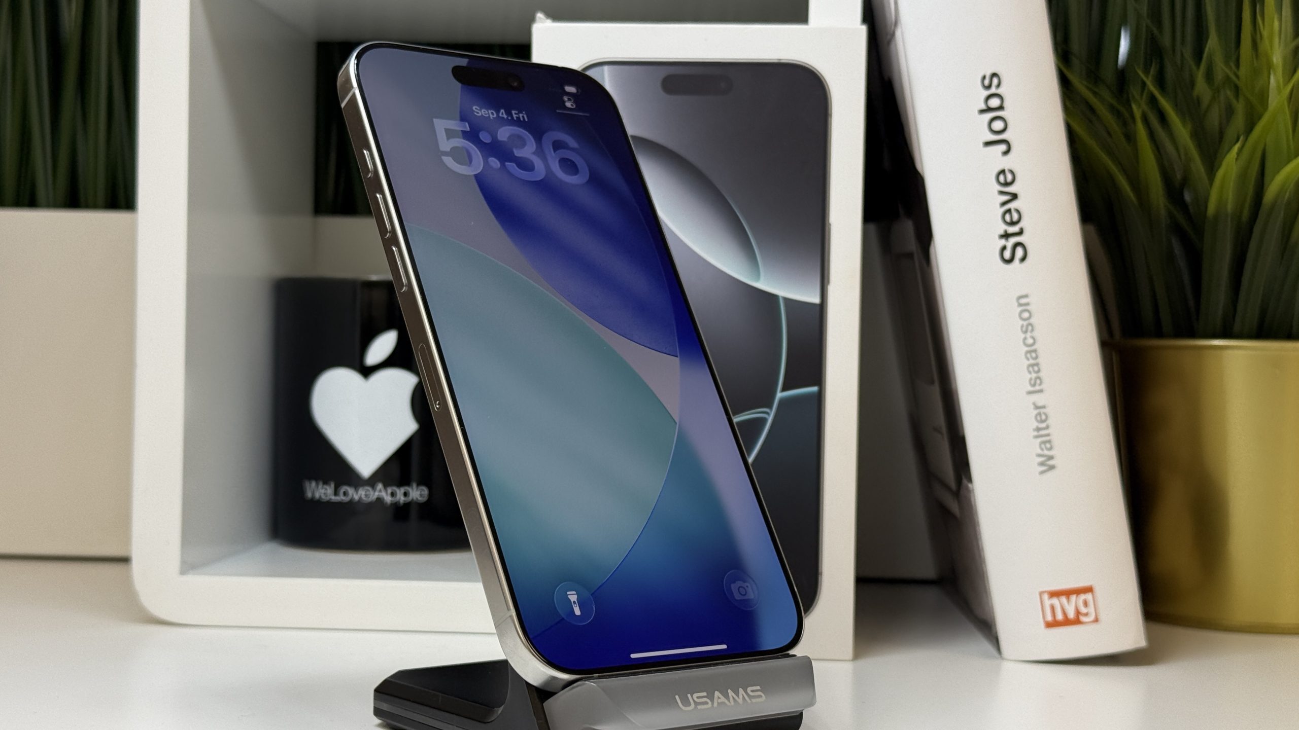 iPhone 16 Pro Max 256GB, Fehér Titán, Független, Számla, 2 Év Garancia, 100%