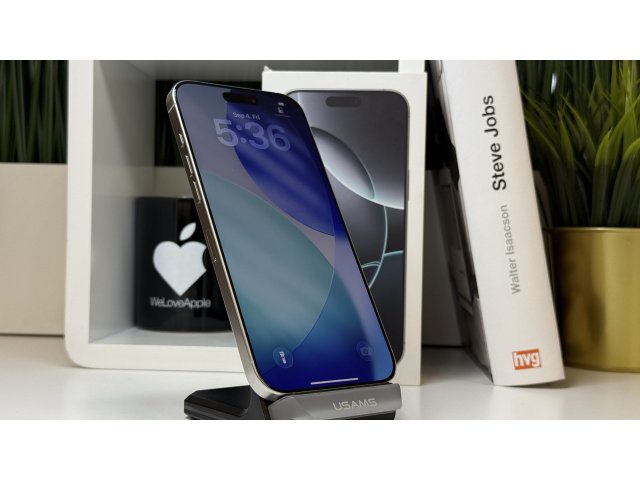iPhone 16 Pro Max 256GB, Fehér Titán, Független, Számla, 2 Év Garancia, 100%