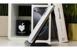 iPhone 16 Pro Max 256GB, Fehér Titán, Független, Számla, 2 Év Garancia, 100%