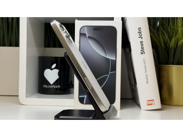 iPhone 16 Pro Max 256GB, Fehér Titán, Független, Számla, 2 Év Garancia, 100%